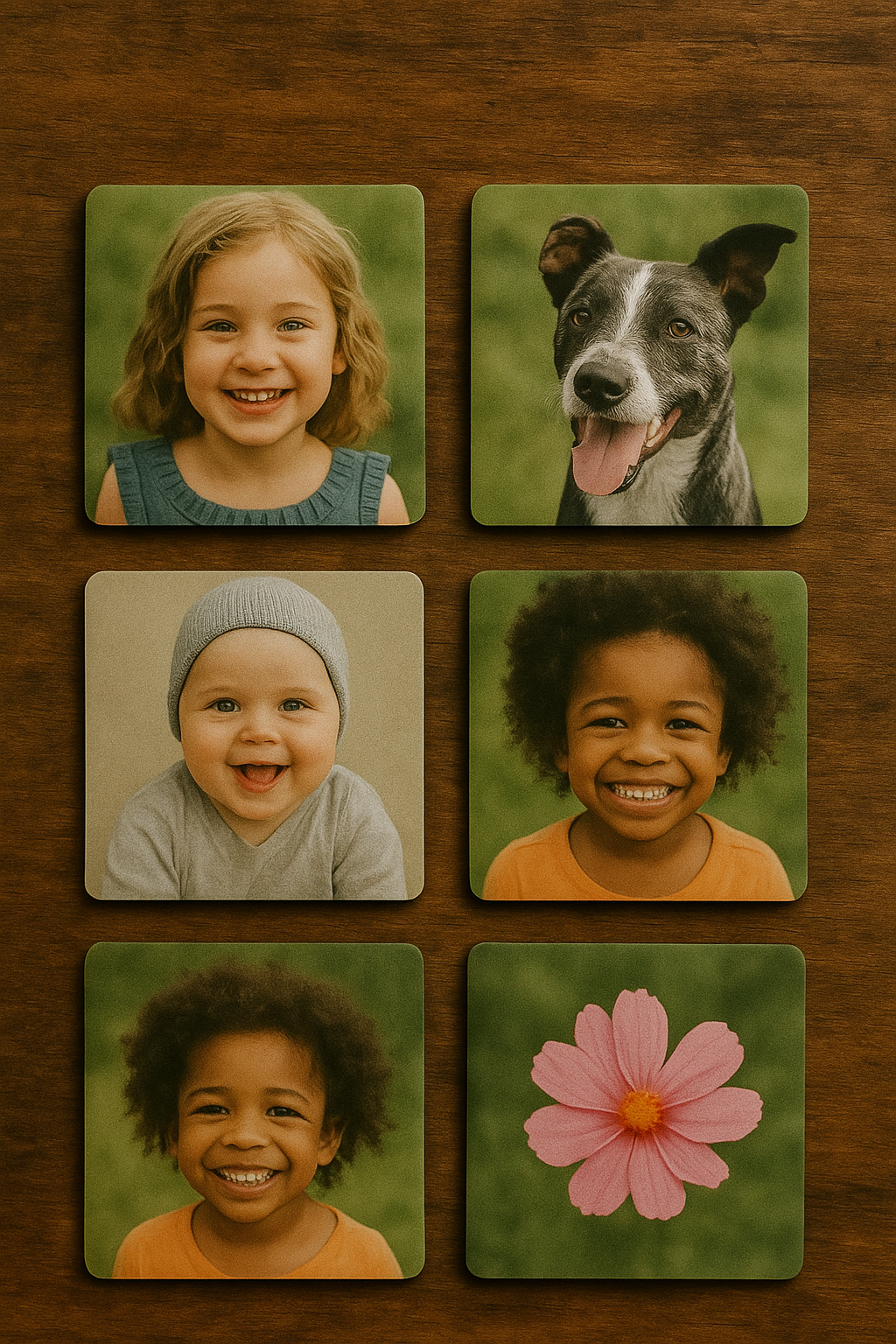 2"x2" Custom Photo Magnets Set of 6