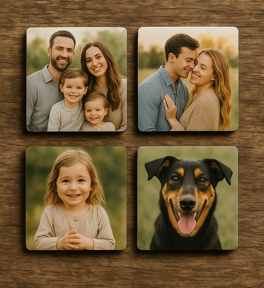 2"x2" Custom Photo Magnets Set of 4
